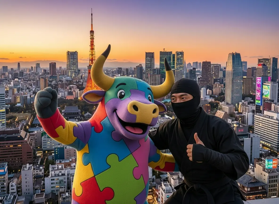 Mr. Jigsaw and a ninja.