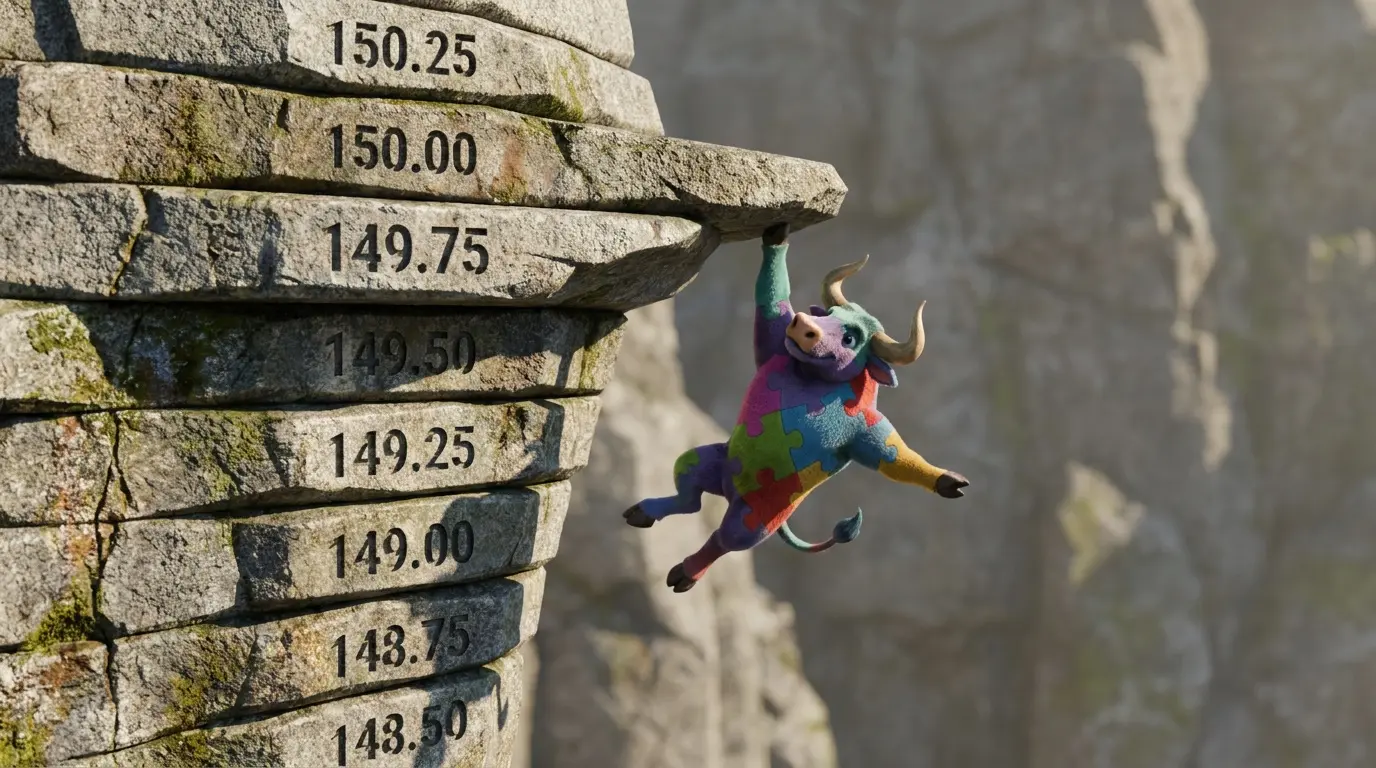 Mr Jigsaw doing rock climbing on a rock that looks like a Volume Profile